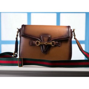 Copy Gucci Emily Nappa Leather Shoulder Bag 370835 Wheat VS00601
