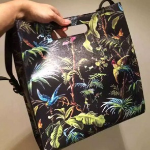 Copy Gucci Tropical Print Leather Tote Bag 414476 VS05822