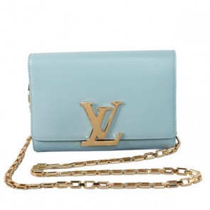 Copy Louis Vuitton Chain Louise Shoulder Bag M92465 SkyBlue VS02885
