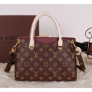 Copy Louis Vuitton Monogram Canvas Pallas Tote Bag M41243 Burgundy VS07580