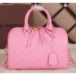 Copy Louis Vuitton Monogram Empreinte Speedy Top Handle Bags M40762 Pink VS09213