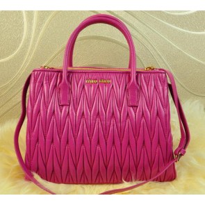 Copy miu miu Matelasse Leather Three Pocket Bags RN0941 Rose VS03242