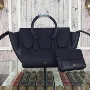 Designer Celine Tie Top Handle Bags Original Leather CT98314 Black VS06510