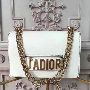 Designer Dior J'adior Flap Bag with Chain in Off-white Calfskin D240603 VS03722