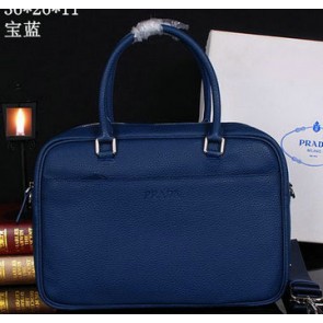 Designer Fake Prada Original Grained Leather Travel Bag VA1011 Royal VS01691