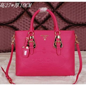Designer Replica Prada Calfskin Leather Tote Bag BN2645 Rose VS06597