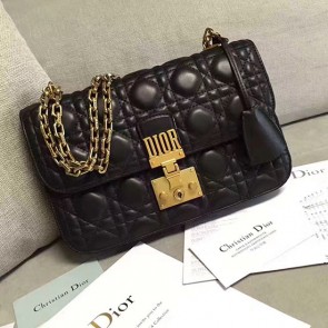 Dior Dioraddict Flap Bag In Black Cannage Lambskin D240601 VS01066