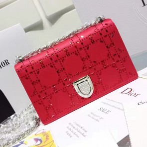 Dior Diorama studded Bag Red Cafskin 311020 VS06435