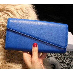 Dior Diorissimo rencontre Wallet Smooth Calfskin M2202 Blue VS00959