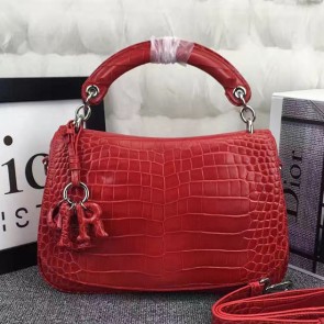 Dior Dune Flap Bag Red Croco Leather D41110 VS03408
