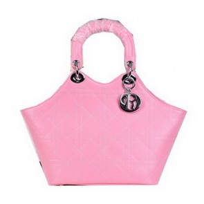 Dior Panarea Calfskin Leather Tote Bag CD6618 Pink VS01905