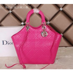 Dior Panarea Sheepskin Leather Tote Bag CD5180 Rosy VS00616