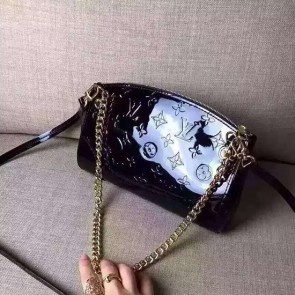 Fake AAA Louis Vuitton Monogram Vernis Santa Monica Clutch Black M50410 VS06524