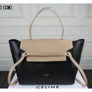 Fake Celine Belt Bag Original Leather C3368 Apricot&Black VS06775