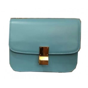 Fake Celine Classic Box Small Flap Bag Smooth Leather C3347 SkyBlue VS08985