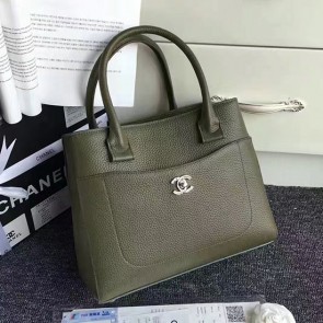 Fake Chanel Grained Calfskin Large Shopping Bag Green A69929 VS01555