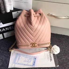 Fake Chanel Lambskin Drawstring Bag Pink A91885 VS06999