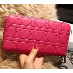 Fake Dior Escapade Wallet in Sheepskin Leahter D1873 Rose VS00938