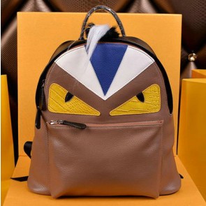 Fake Fendi Selleria Backpacks Original Leather F2220 Apricot VS01975