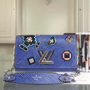 Fake Louis Vuitton Fall Winter 2015 TWIST Chain Purse M61490 Blue VS00070