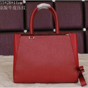 Fake Replica Fendi 2Jours Tote Bag Original Leather 8B8934L Burgundy VS01070