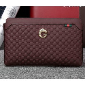 Fake Replica Gucci Guccissima Leather Mens Clutch G50842 Burgundy VS00582
