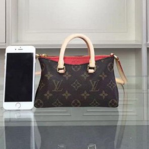 Fashion Louis Vuitton Monogram Canvas NANO PALLAS M61254 Red VS05585