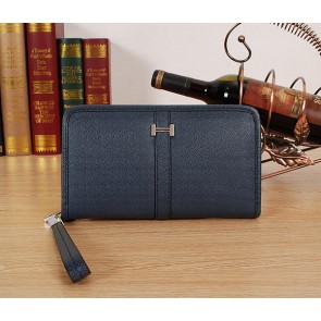 Fashion Replica Hermes Original Leather Clutch H2898 Royal VS09458