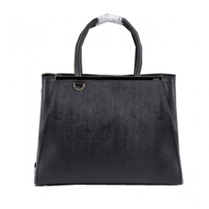 Fendi 2Jours Tote Bag Original Leather 8B8834 Black VS05615