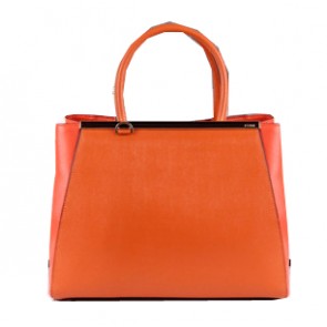 Fendi 2Jours Tote Bag Original Leather 8B8834 Orange VS07216