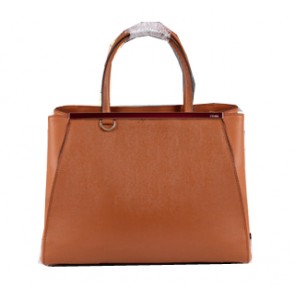 Fendi 2Jours Tote Bag Original Leather 8B8834 Wheat VS06720