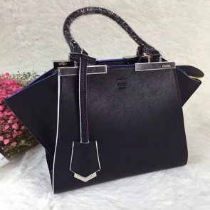 Fendi 3Jours Mini Tote Bag Calfskin Leather Black 161040 VS00638