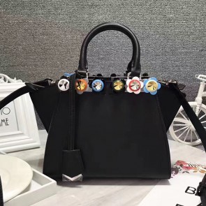 Fendi 3Jours Tote Bag Black Original Leather 8BH333 VS07832