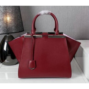 Fendi 3Jours Tote Bag Calfskin Leather F1131 Maroon VS00125