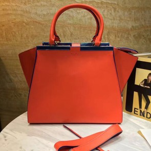 Fendi 3Jours Tote Bag Red Original Leather F280501 VS02129