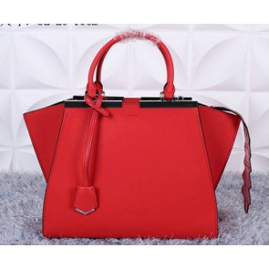 Fendi 3Jours Tote Bag Smooth Leather F8936 Red VS08615