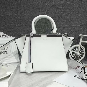 Fendi 3Jours Tote Bag White Original Leather F280501 VS06639