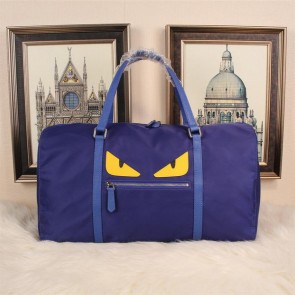 Fendi Bag Bugs Travelling Bag Nylon Fabric FD992122 Blue VS06565