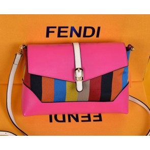 Fendi Pequin Large Canvas Clutch 8M2688 Rose VS02860