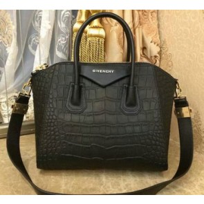 Givenchy Antigona Bag in Croco Leather Black VS03184