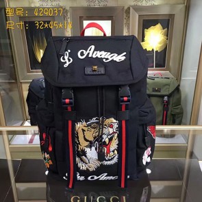 Gucci Black Techno Canvas Techpack With Embroidery 429037 VS07989