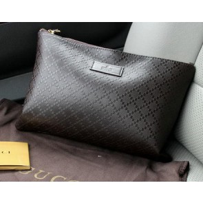 Gucci Diamante Leather Clutch G66234 Black VS01003