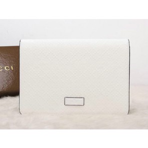 Gucci Diamante Leather Clutch G8028 White VS06015