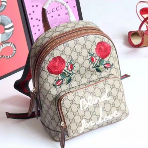 Gucci Embroidered GG Supreme Backpack 427042 VS04239