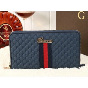 Gucci Guccissima Leather Clutch G9551 Royal VS07711