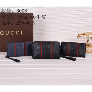 Gucci Guccissima Leather Mens Clutch G60062 Black VS06964