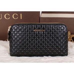 Gucci Guccissima Leather Mens Clutch G622393 Black VS02935