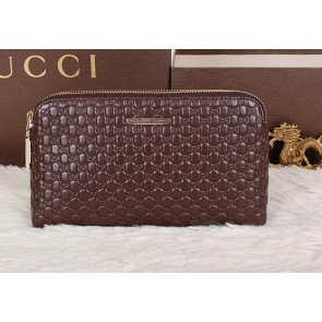 Gucci Guccissima Leather Mens Clutch G622393 Brown VS02507