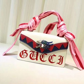 Gucci Naga Dragon Leather Shoulder Bag Off-white 466404 VS06861