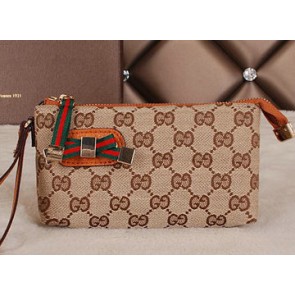 Gucci Original GG Canvas Clutch 162846 Wheat VS08855